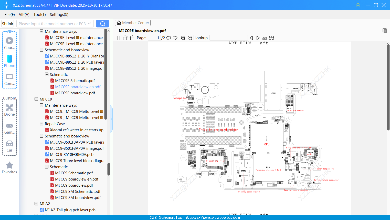Xiaomi MI CC9E Boardview En
